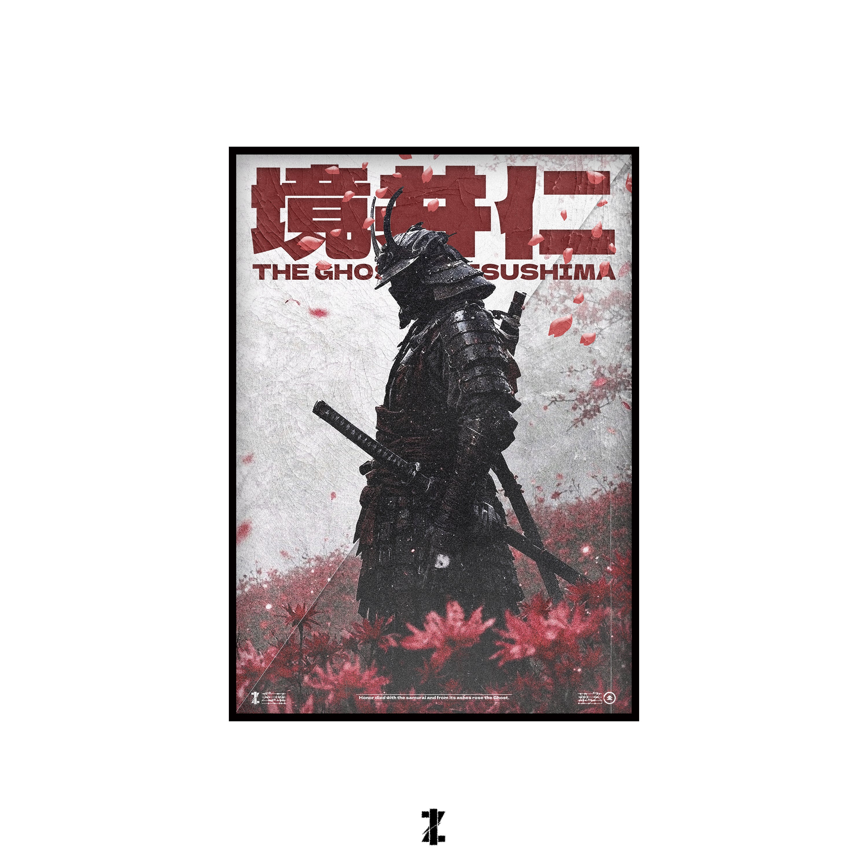 Ghost of Tsushima (A3 Poster, Monochrome Colour)