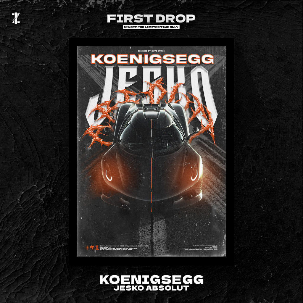 Koenigsegg Jesko Absolut (A3 Poster, Multicolour)