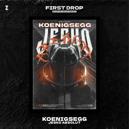Koenigsegg Jesko Absolut (A3 Poster, Multicolour)