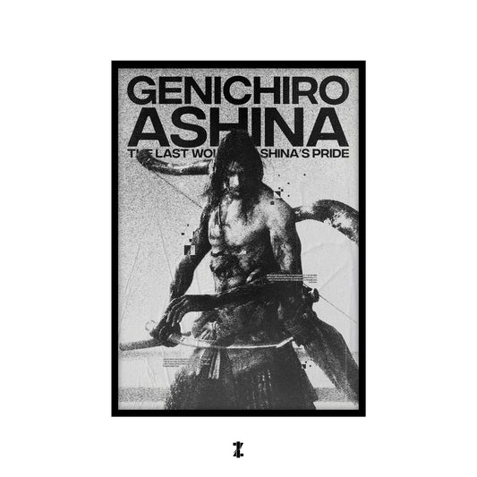 Genichiro Ashina The Last Wolf Of Ashina's Pride (A3 Poster, Monochrome Colour)
