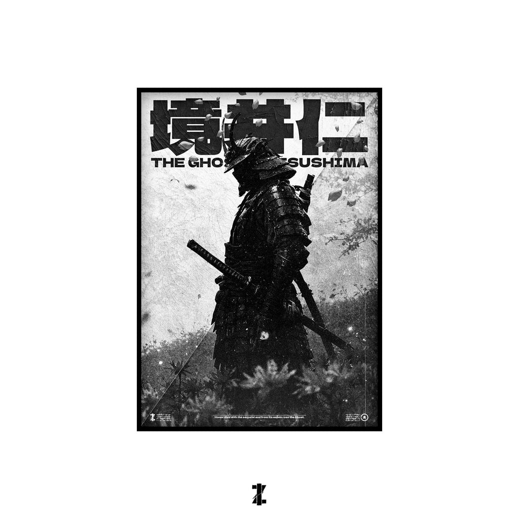Ghost of Tsushima (A3 Poster, Monochrome Colour)