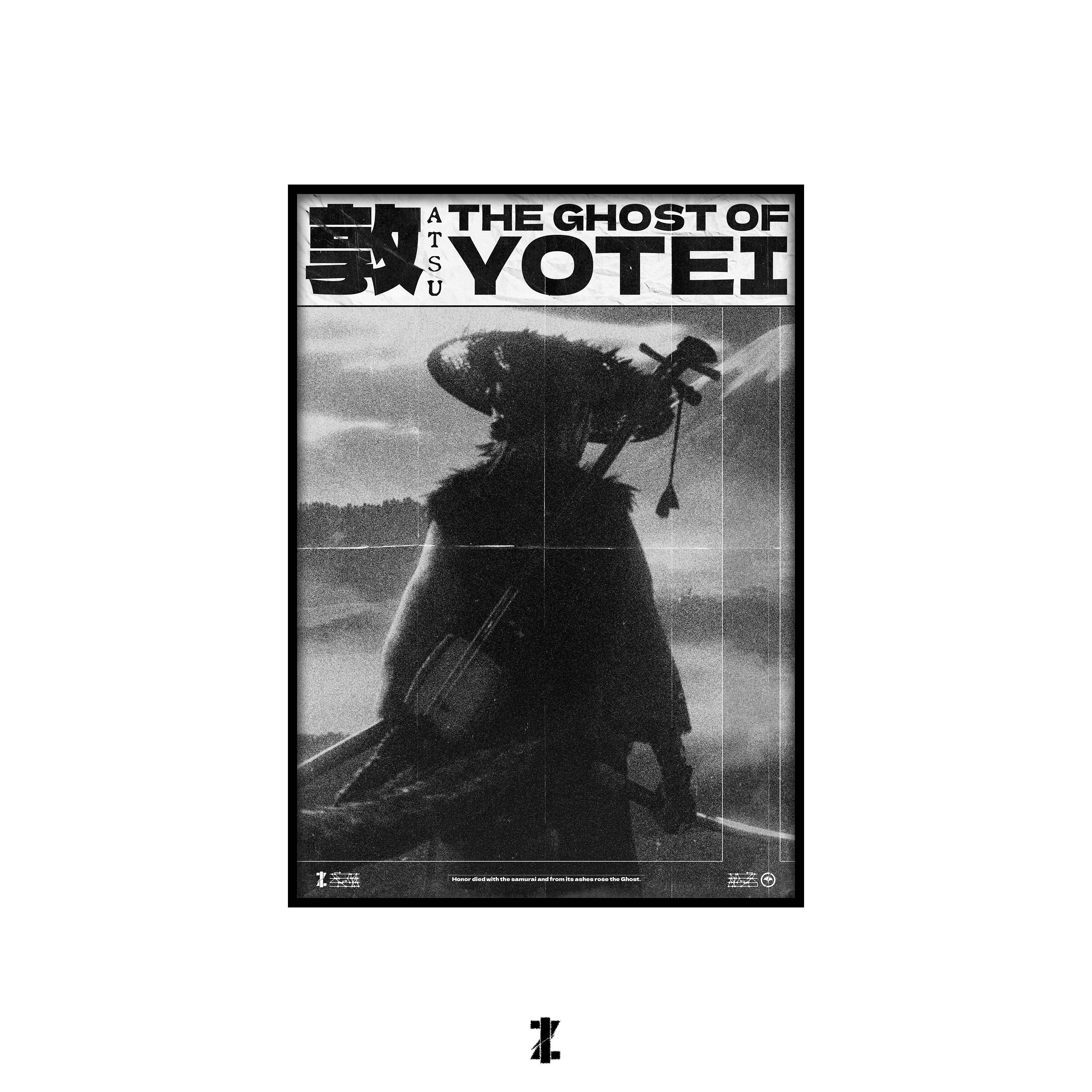 Ghost of Yotei (A3 Poster, Monochrome & Multicolour Colour)