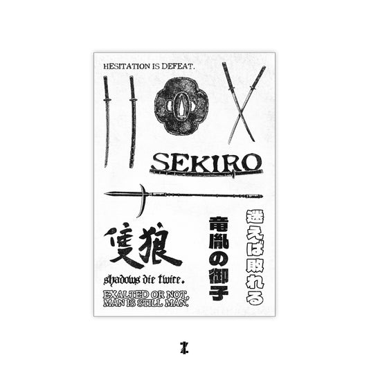 Hesitation Is Defeat Sticker Pack (Monochrome Colour)